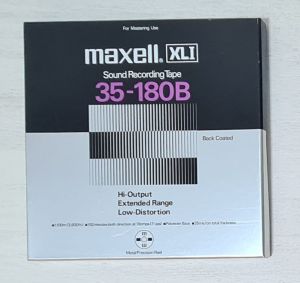 Banda (benzi) magnetofon Maxell, reola aluminiu 26,5 cm, inregistrata