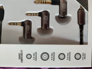 Cablu balansat Mee audio pt căști iem MMCX cu mufe 2.5 3.5 4.4mm