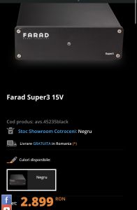 Farad super3 15v sursa liniara
