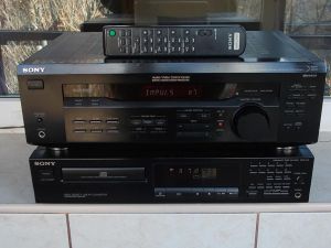 Linie SONY receiver str-de245 + cd player cdp-215 + telecomanda originala