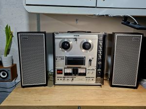 Magnetofon SONY TC-630, 3 capete,cu amplificare ,boxe,vintage recorder