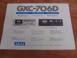 Manual original Deck Akay Gxc 706D.