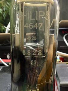 Philips 4647 monster rectifier valve, filament tested, big, direct heated