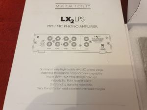 Pre phono Musical Fidelity LX2 PS