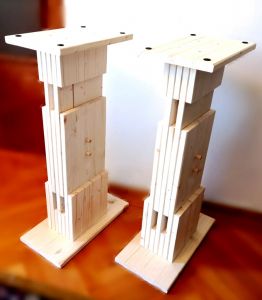 Stand stativ suport postament boxe casti incinte DIY custom MDF lemn