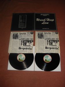 Uriah Heep: Uriah Heep Live (1973) (2LP) dublu album, Germany, stare Ex/VG+