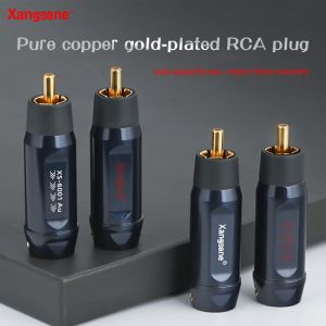 VAND XANGSANE XS-6001Au 4pcs Pure Copper Gold-plated RCA Connectors